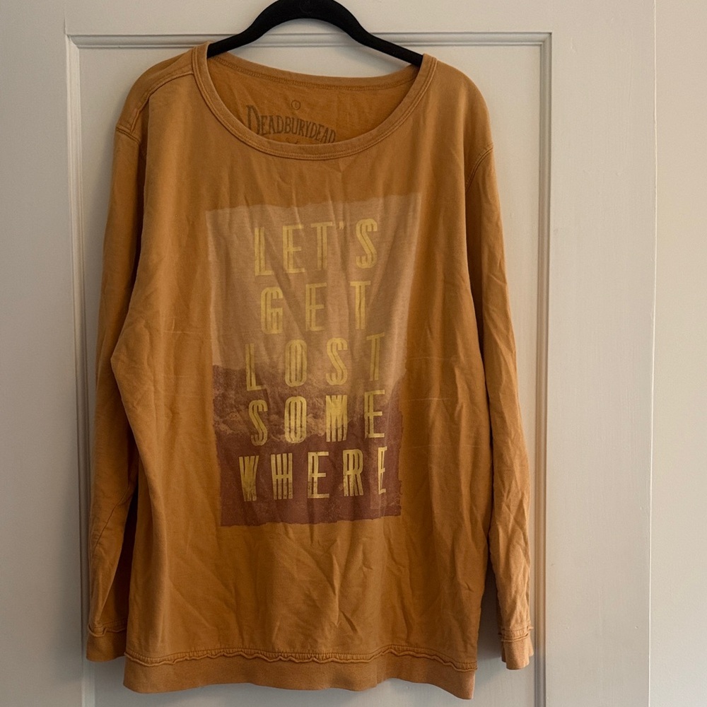 Men's Orange Long Sleeve Tee